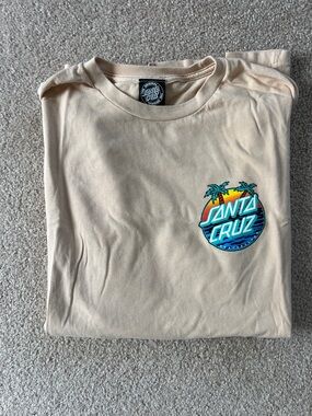 Santa Cruz Skateboards Short Sleeve Tee with Sunset Logo size L